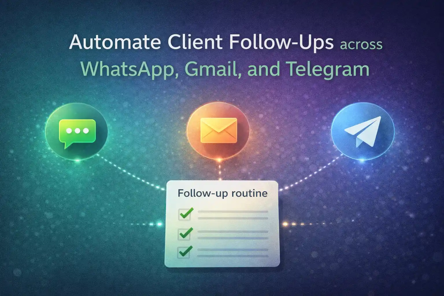 كيف تُؤتمت متابعات العملاء عبر WhatsApp وGmail وTelegram