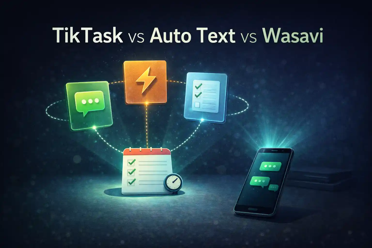 TikTask vs Auto Text vs Wasavi: scegliere il programmatore giusto per Android (2026)