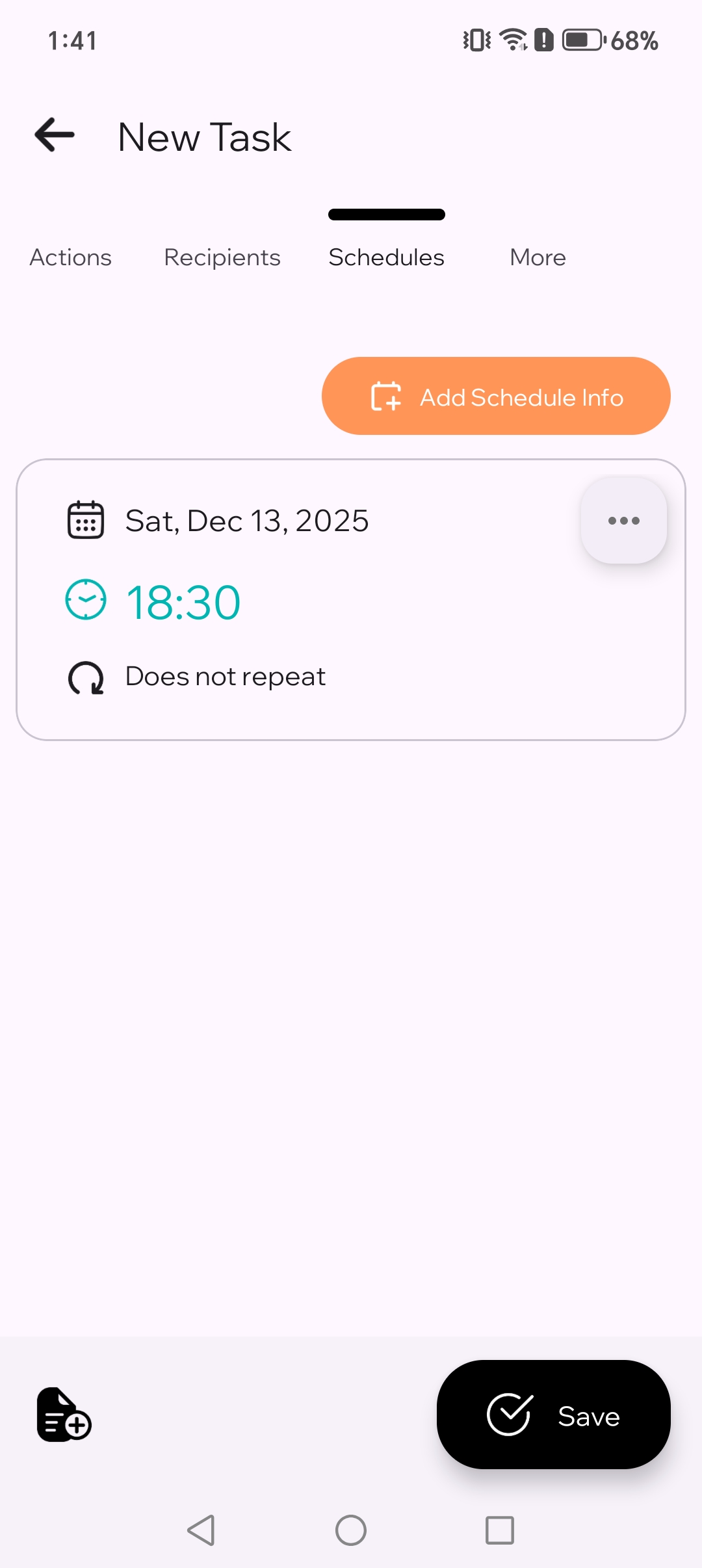 Final step showing the Save button